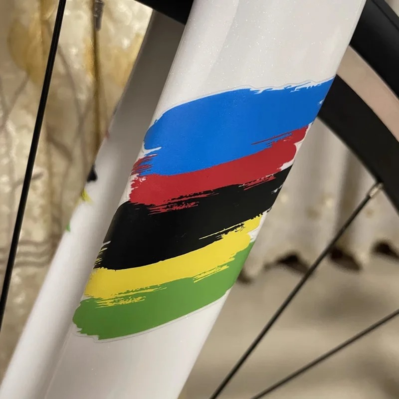 Mountain Biking Colorado - 2 stuks gepersonaliseerde creatieve regenbooggraffiti-fietsstickers, geschikt