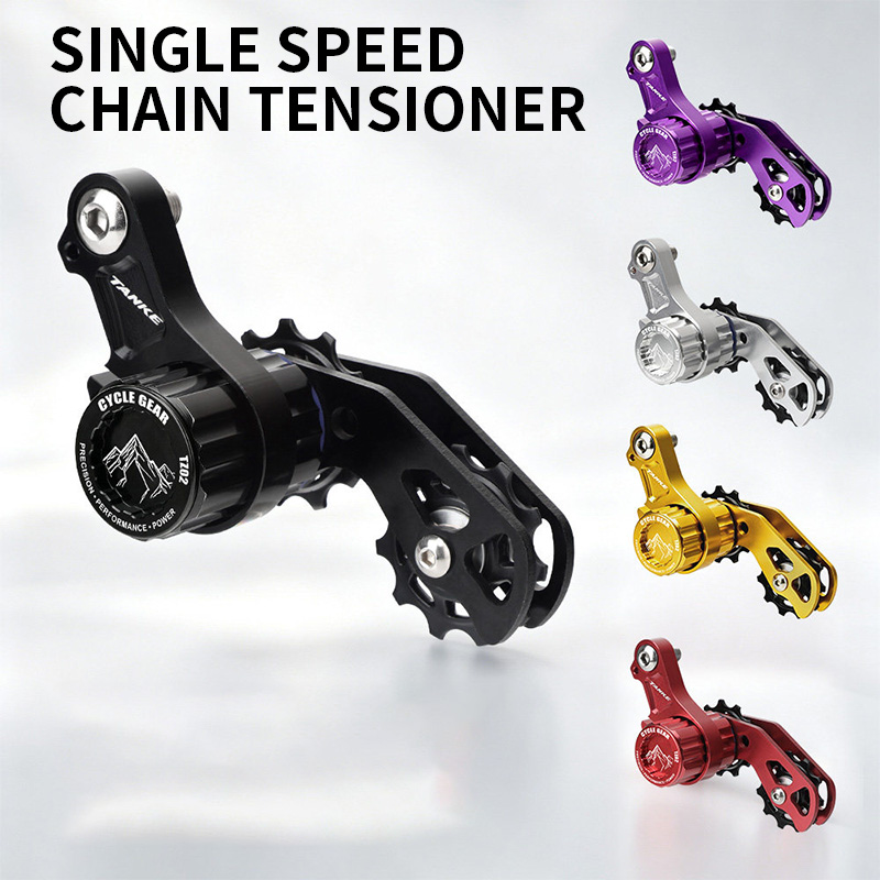 Mountain Biking Jumps - MTB-fietskettingspanner CNC-katrol Enkelvoudige snelheid Spanhulpmiddel voor