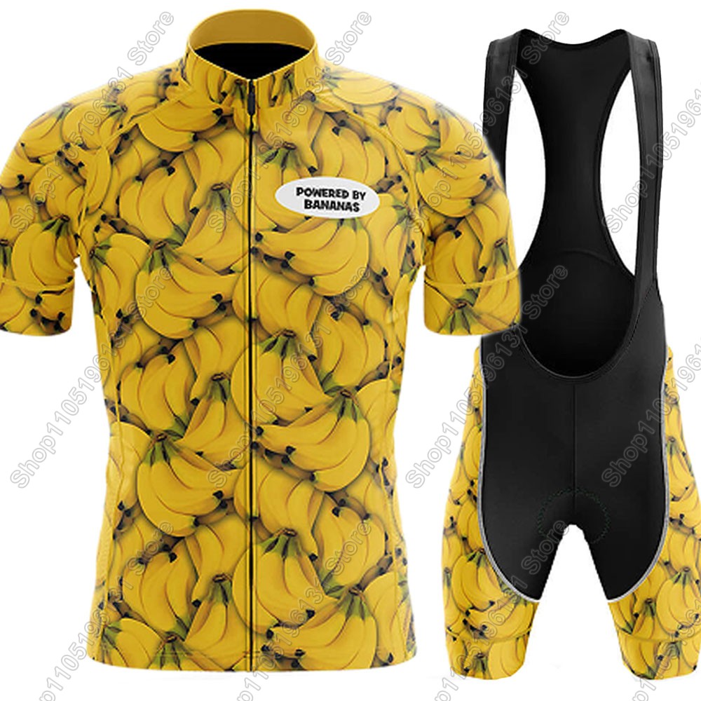 Mountain Biking Pants For Men - Powerouge-By-Bananen 2026 Wielertrui Set Zomer Fietskleding