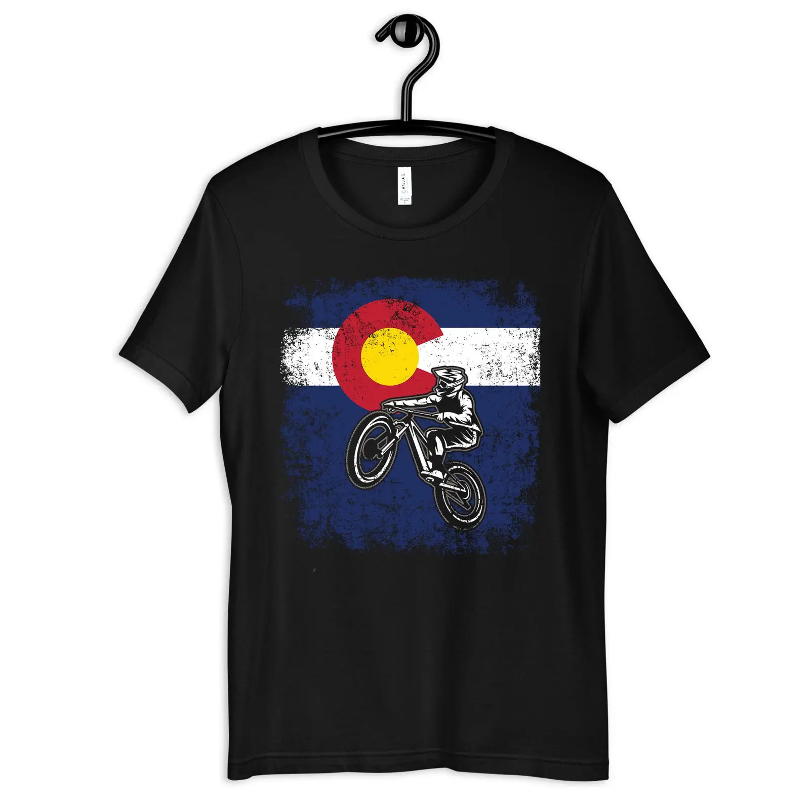 Mountain Biking Colorado - Vintage Colorado Vlag Mountainbike T-Shirt MTB