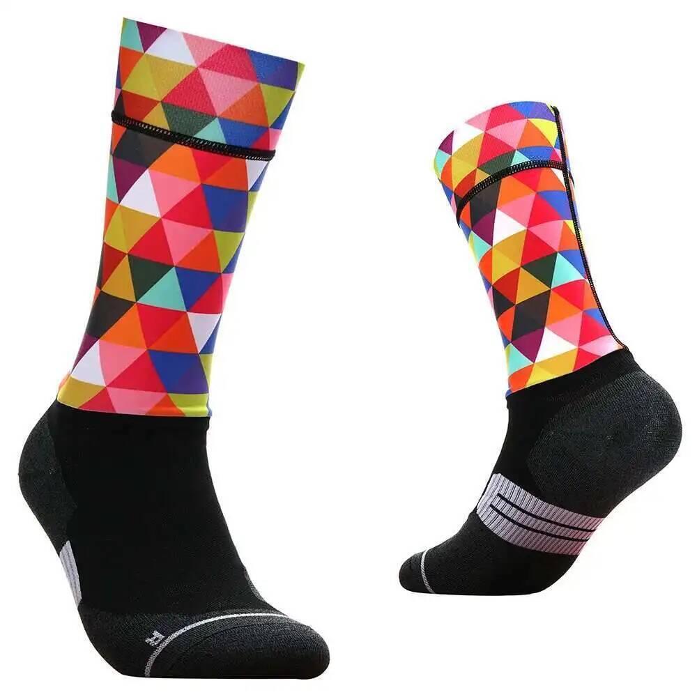 Levendige geometrische fietsso - Mountain Biking Socks recensie en prijs