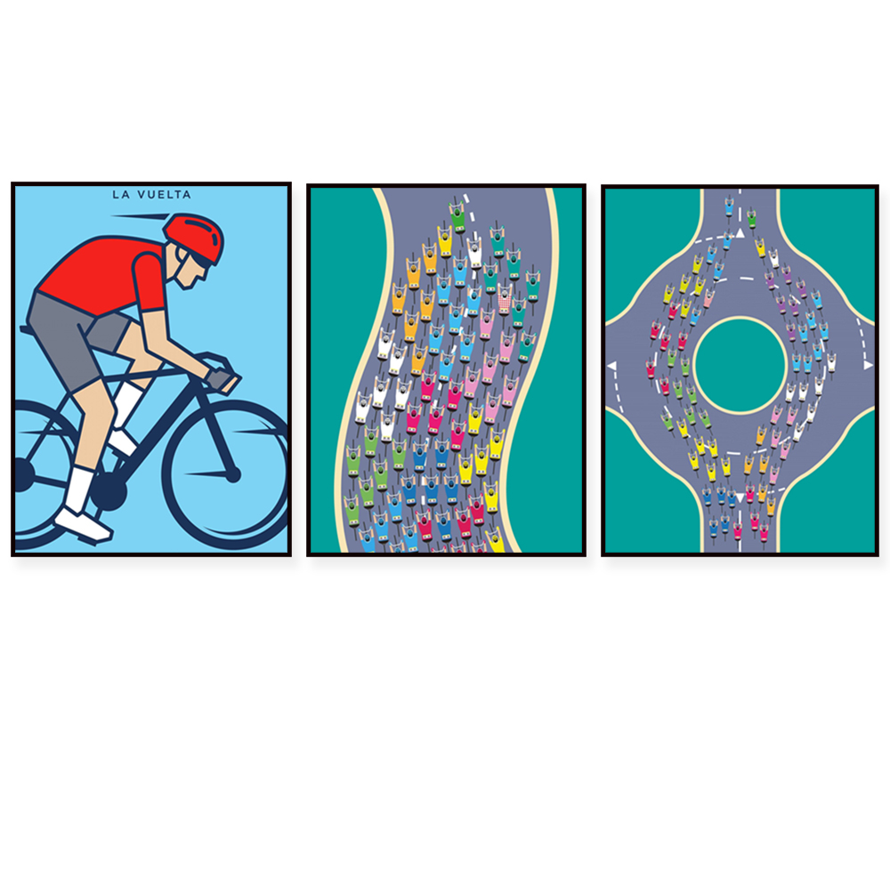 Mountainbike print fietsrace r - Mountain Biking Europe recensie en prijs